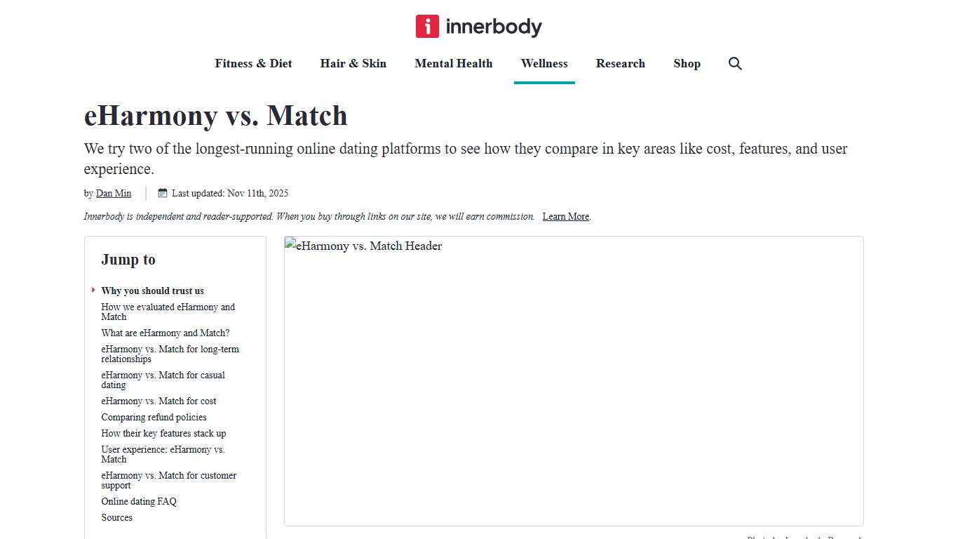 eHarmony vs. Match Comparing legacy dating sites in 2026